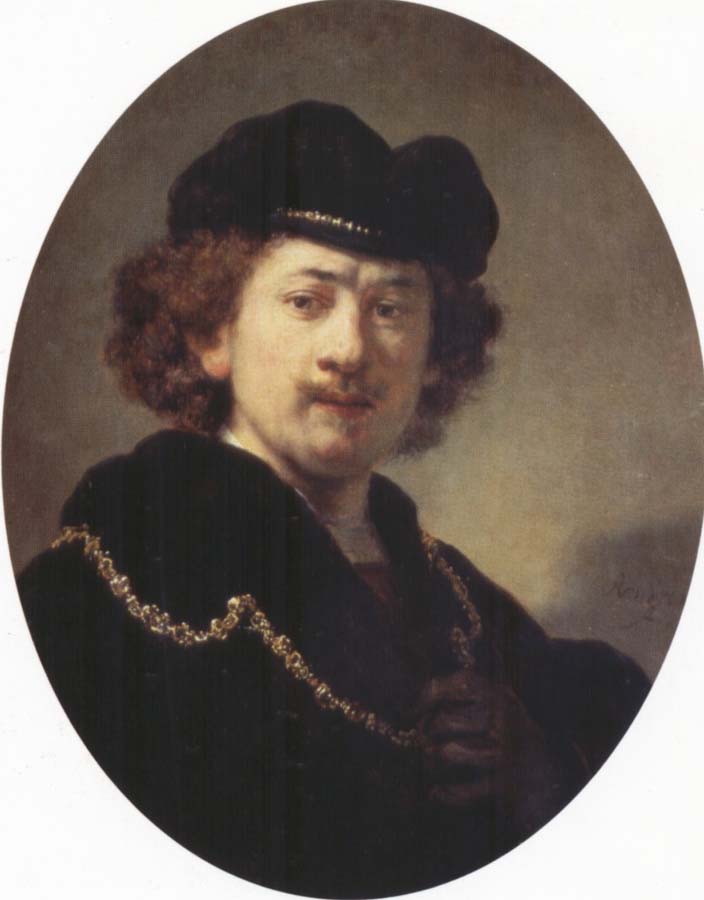 Self-Portrait with Hat and Gold Chain
